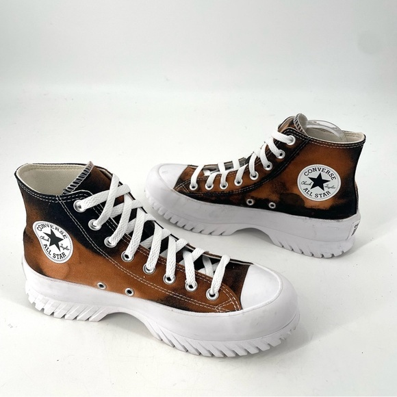 Converse Chuck Taylor All Star Lugged 2.0 High Black Bleached Tie Dye Sneaker - Picture 3 of 7